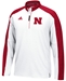 Adidas Hi Vis Husker Climalite 1/4 Zip White Pullover - AW-92019