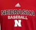 Adidas Nebraska Baseball Tee - Red - AT-C5056