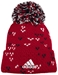Adidas Nebraska Ladies Cuffed Speckled Pom Knit - HT-A5152
