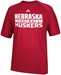 Adidas Red Nebraska Football Short Sleeve Climalite Tee - AT-71015