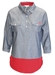 Husker Chambray 3/4 Sleeve Button Up - AP-A2135