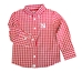 Huskers Tots Gingham LS Button Up - CH-B6341