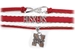 Nebraska Infinity Ribbon Charm Bracelet - DU-A0931