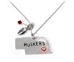 Nebraska State Huskers Heart Charm Necklace - DU-91020