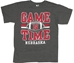 Youth Black Heather Game Time Football Tee - YT-75287