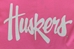 Youth Gals Pink N Glitter Huskers Tee - YT-B4016