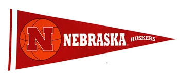 Nebraska Basketball Pennant Flag