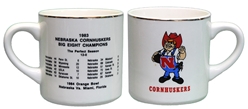 1983 Season Herbie Schedule Mug Nebraska Cornhuskers, Blackshirts Polka Dot Mug