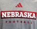 Adidas Nebraska Football Locker Practice Pregame Tee - Ash - AT-G1271
