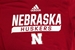 Adidas Nebraska Huskers Locker Tail Sweep Tee - Red - AT-D1011
