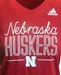 Adidas Womens Red Huskers V Neck Blend SS Tee - AT-F7062
