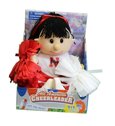 All American Husker Musical Cheer Doll Nebraska Cornhuskers, Husker Cheerleader Rag Doll