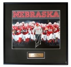 Coach Frost Autographed Tunnel Walk Print Nebraska Cornhuskers, Coach Frost Autographed Tunnel Run Print