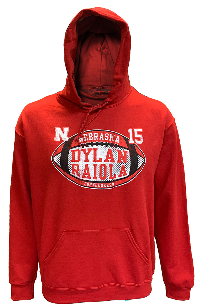 Red Dylan Raiola Nebraska Football Hoodie Retro Brand