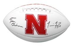 Frazier N Osborne Husker Goats Autographed Logo Football Nebraska Cornhuskers, Nebraska One of a Kind, Huskers One of a Kind, Frazier N Osborne Husker Goats Autographed Embroidered Logo Football