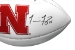 Frazier N Osborne Husker Goats Autographed Logo Football - OK-G1003