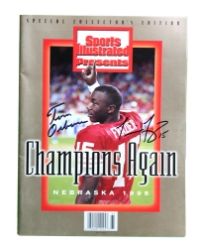 Frazier N Osborne Signed 1995 Commerative Sports Illustrated Nebraska Cornhuskers, husker football, nebraska cornhuskers merchandise, husker merchandise, nebraska merchandise, husker memorabilia, husker autographed, nebraska cornhuskers autographed, nebraska cornhuskers memorabilia, nebraska cornhuskers collectible, Tommie Frazier Signed 1995 Commerative S.I