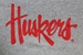 Huskers Script Long Sleeve Tee - Gray - AT-94276