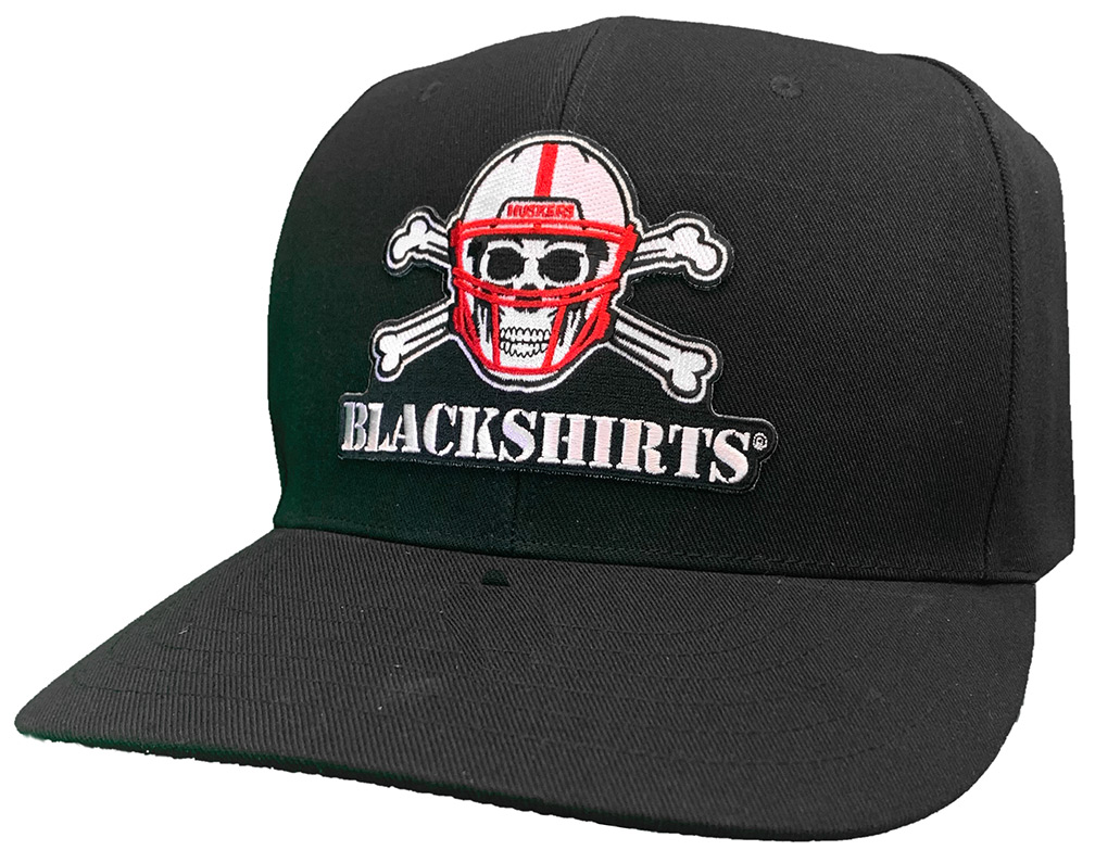 Jumbo Black Blackshirts Flat Bill Hat Noggin Boss