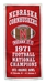 Nebraska Cornhuskers 1971 Football Champions Banner - FW-F5478