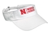 Nebraska Huskers Tennis Visor - White - HT-D7053