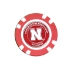 Nebraska Poker Chip Golf Ball Marker - GF-74501