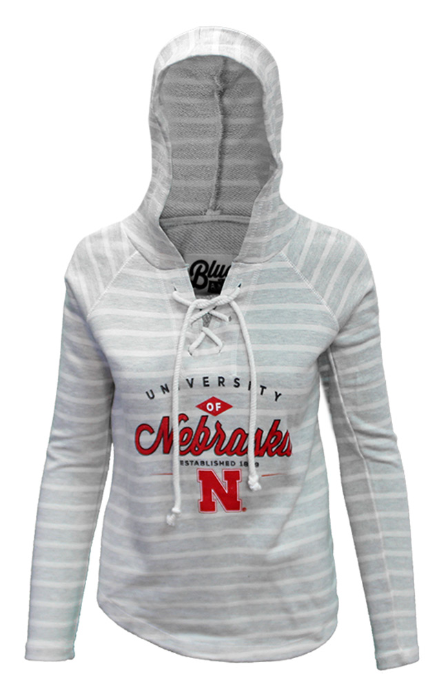 Womens NU Lace Up Terry Hoodie