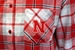 Womens Nebraska Boyfriend Plaid Shirt - Red - AP-D6032