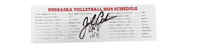 Autographed Coach Cook Final Season Ticket Stub Schedule