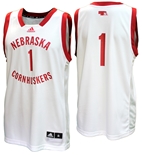 Adidas #1 Nebraska Swingman Basketball Home Court Jersey