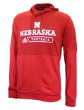 Adidas 2021 Nebraska Authentic Locker Pullover Hoodie - Red