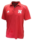 Adidas 2023 Official Huskers Coaches Sideline "Pipeline" Polo - Red