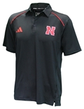 Adidas 2023 Official Huskers Coaches Sideline "Pipeline" Polo - Black