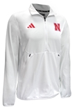 Adidas 2023 Official Huskers Sideline Quarter Zip - White