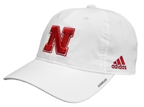Adidas Huskers 2021 Coaches Slouch Adj Hat - White