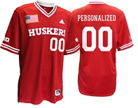 Adidas Huskers Personalized Custom Baseball Jersey