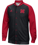 Adidas Nebraska Black Button Up Jacket
