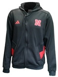 Adidas 2023 Nebraska Full Zip Knit Travel Jacket