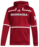 Adidas Nebraska UTL Hoodie - Red
