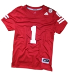 Adidas Youth Huskers Replica Number 1 Home Jersey