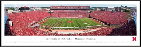 Framed Nebraska 50 Yard Line Stadium Panorama