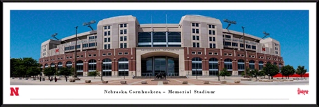 Framed UNL Memorial Stadium Color Panorama