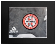 Huskers Football Patch Matted Print