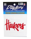 Huskers Script Dizzler Sticker