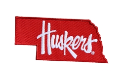 Huskers State 4 Inch Patch