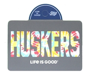 Huskers Tie Dye Life Is Good Sticker