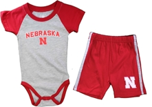 Infant Boys Nebraska Raglan Hopper N Short Set