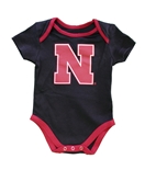 Infant Nebraska Baby  Creeper - Black