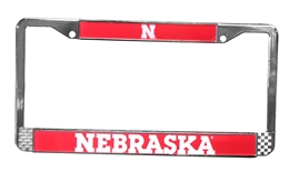 Iron N Nebraska Chrome License Plate Frame