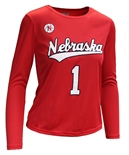 Ladies Nebraska Volleyball Away Jersey Top